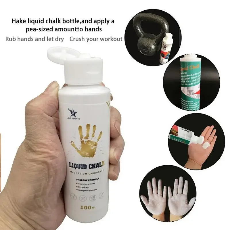 Liquid Chalks Sports Magnesium Powder Fitness Weight Lifting anti Slip Cream Grip Weight Lifting Climbing Gym Sports Leg Weights