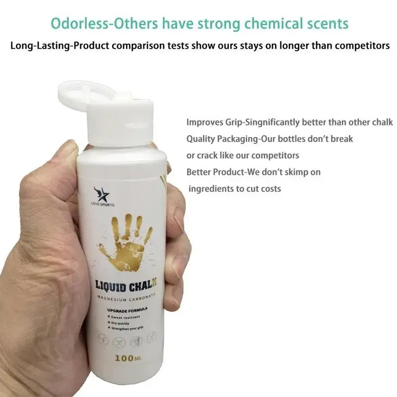 Liquid Chalks Sports Magnesium Powder Fitness Weight Lifting anti Slip Cream Grip Weight Lifting Climbing Gym Sports Leg Weights